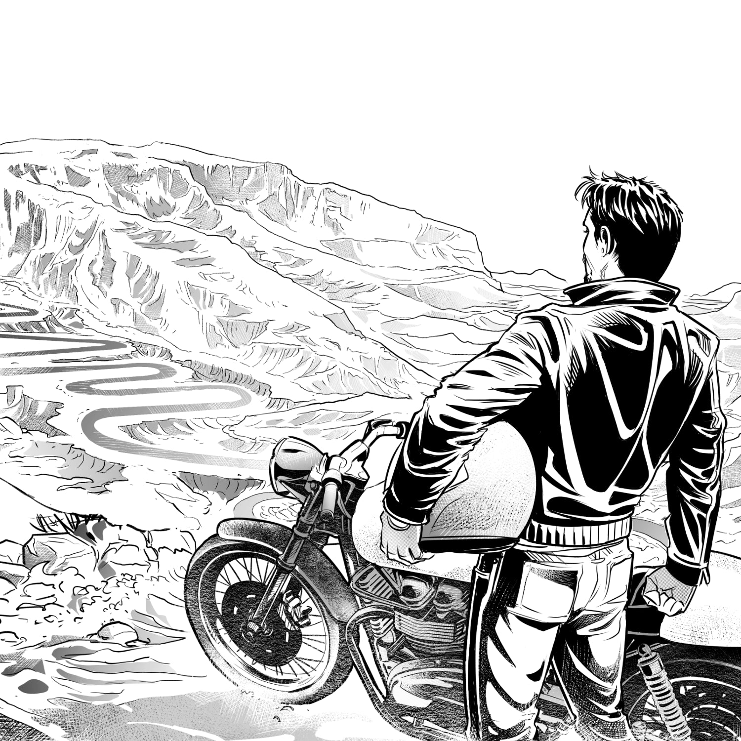 SYE illustrations biker create thrills