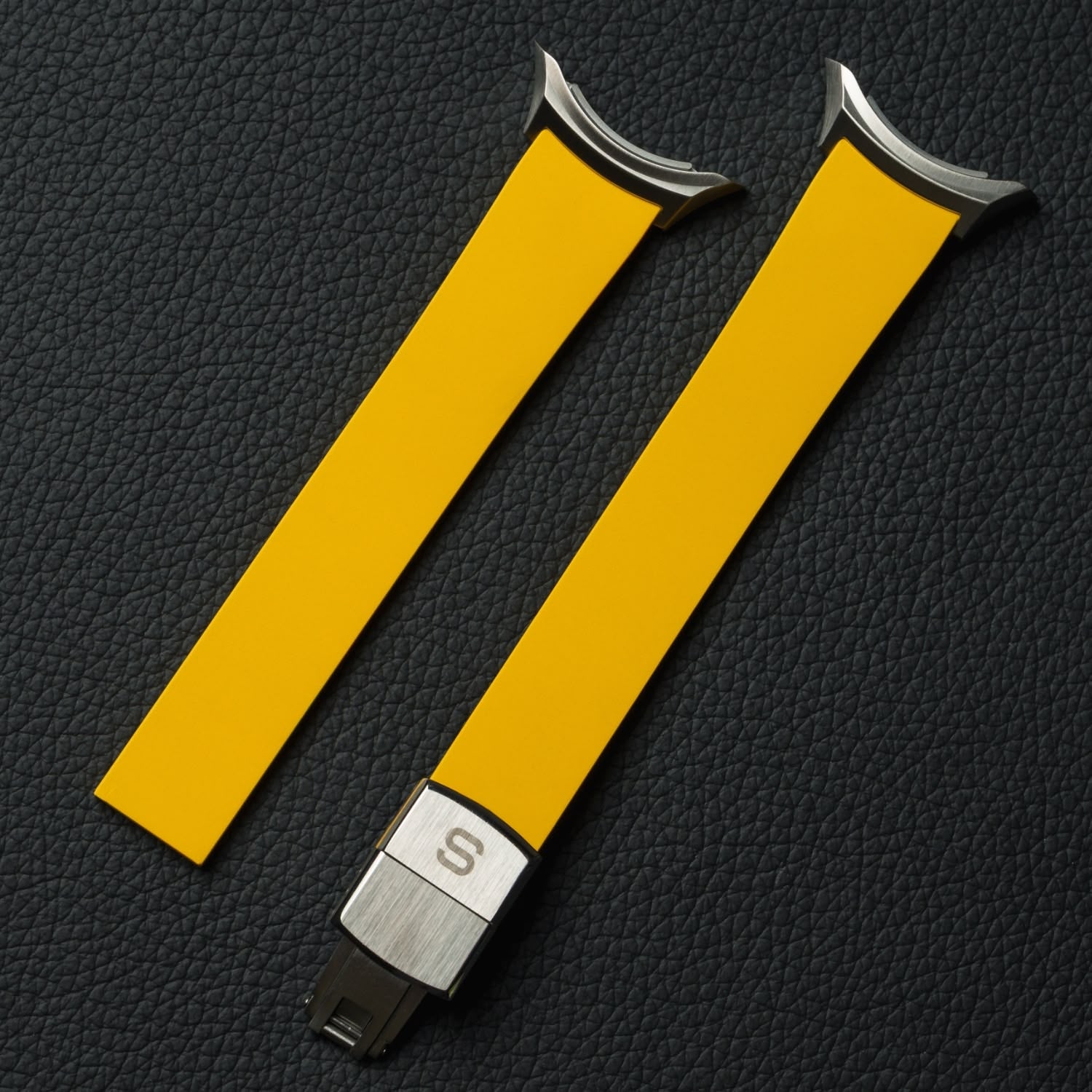 Slick FKM rubber strap 18mm Yellow
