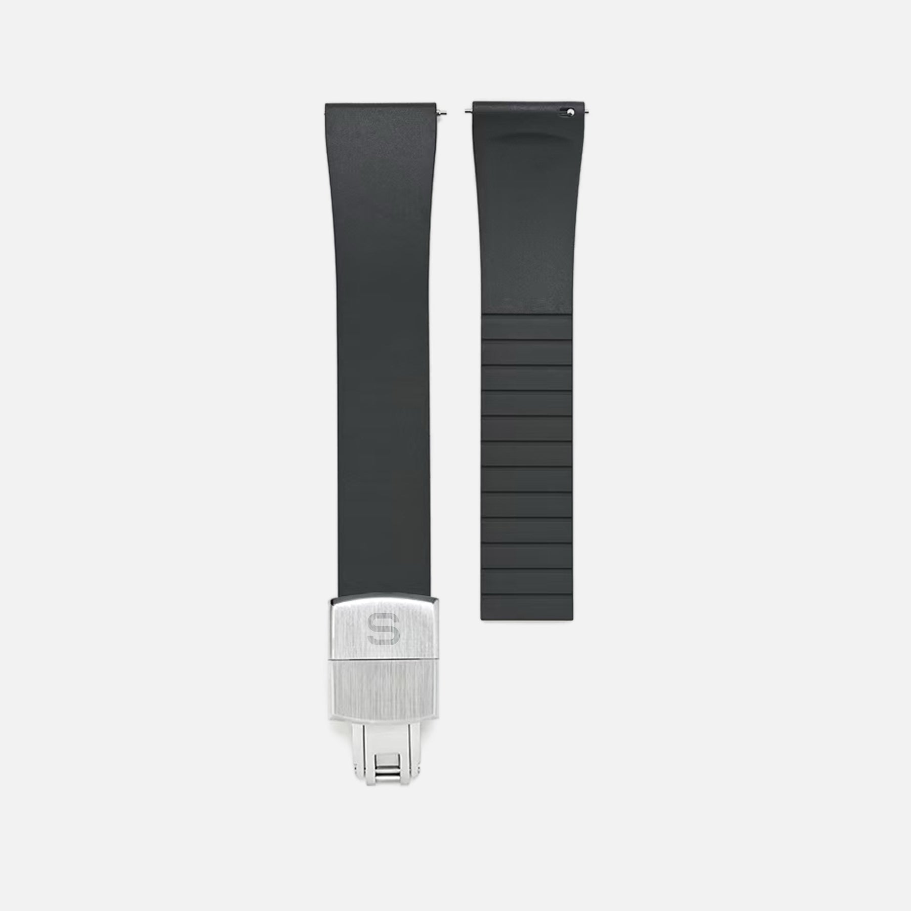 Slick FKM rubber strap 18mm Black