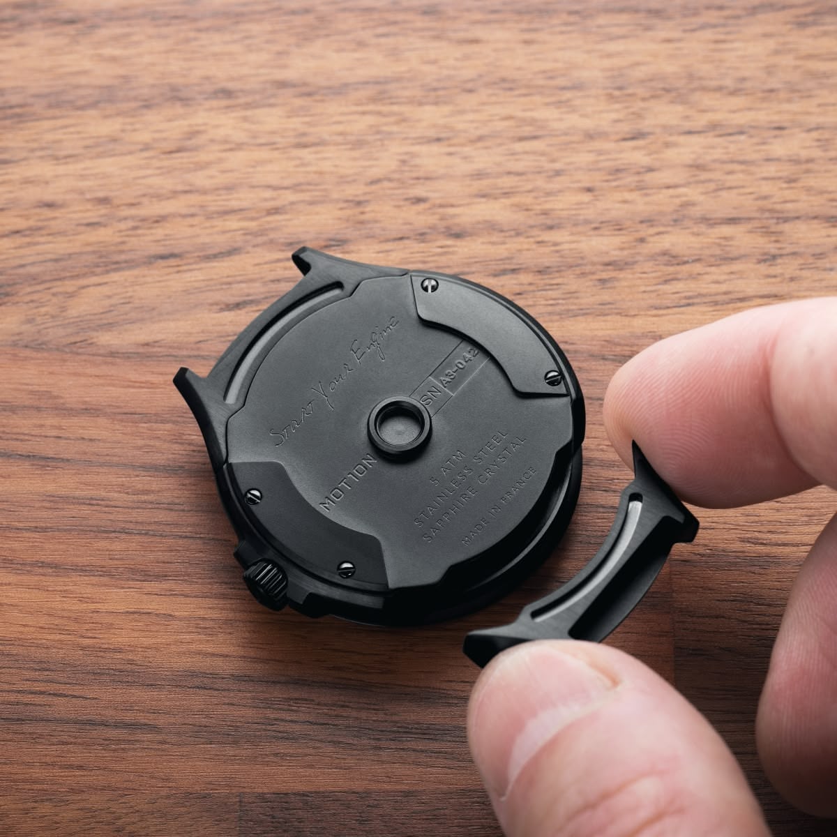 K-Tail End pieces Stainless steel DLC black (x1 pair)