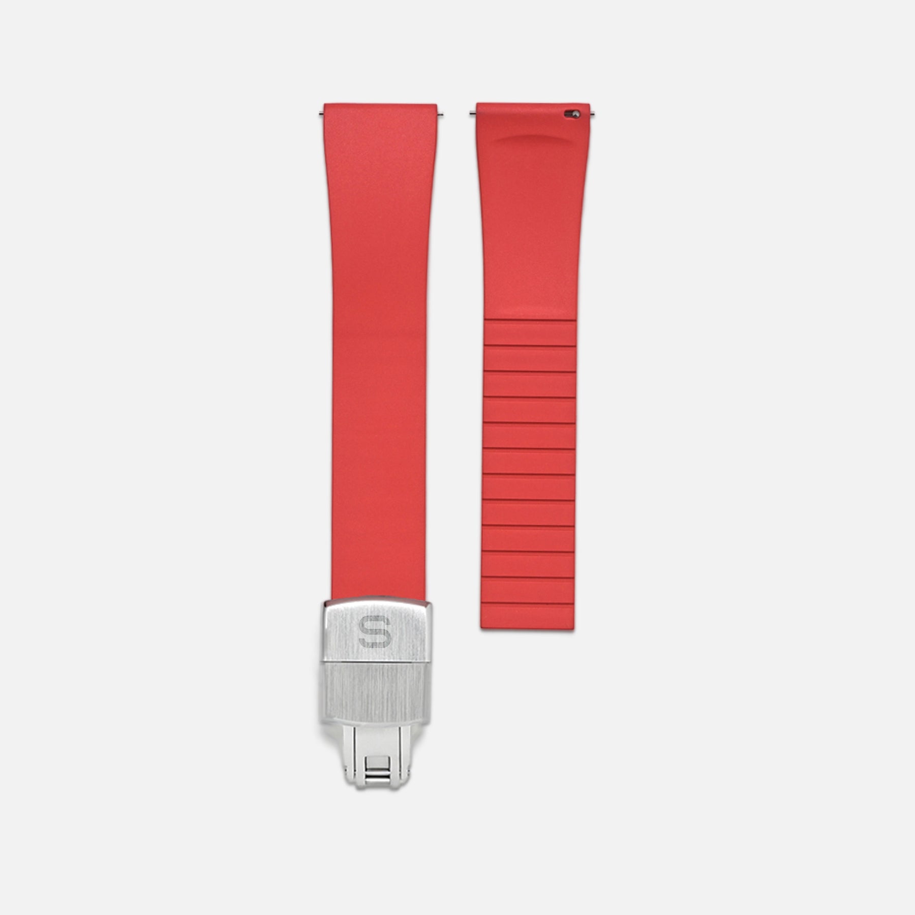 Slick FKM rubber strap 18mm Red