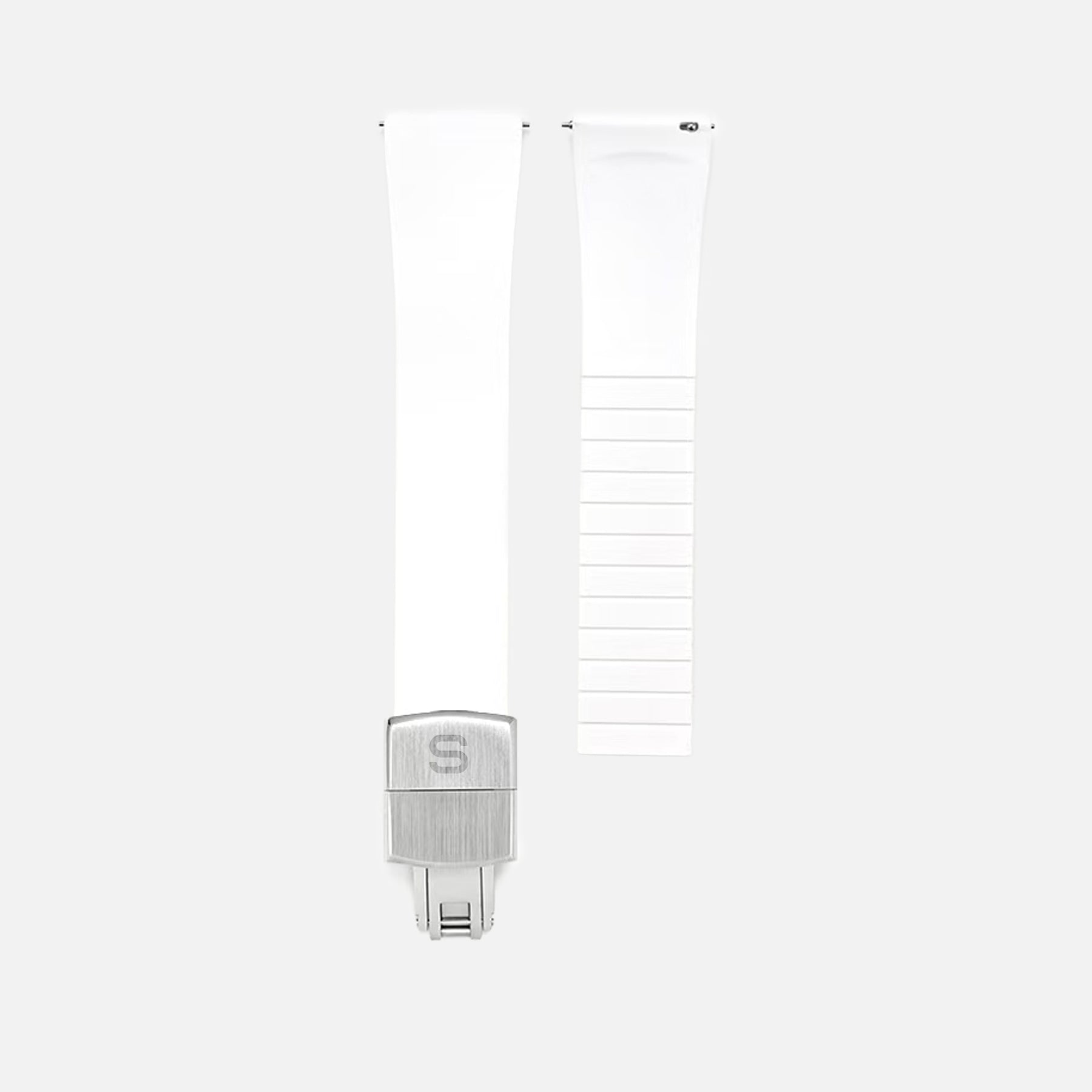 Slick FKM rubber strap 18mm White