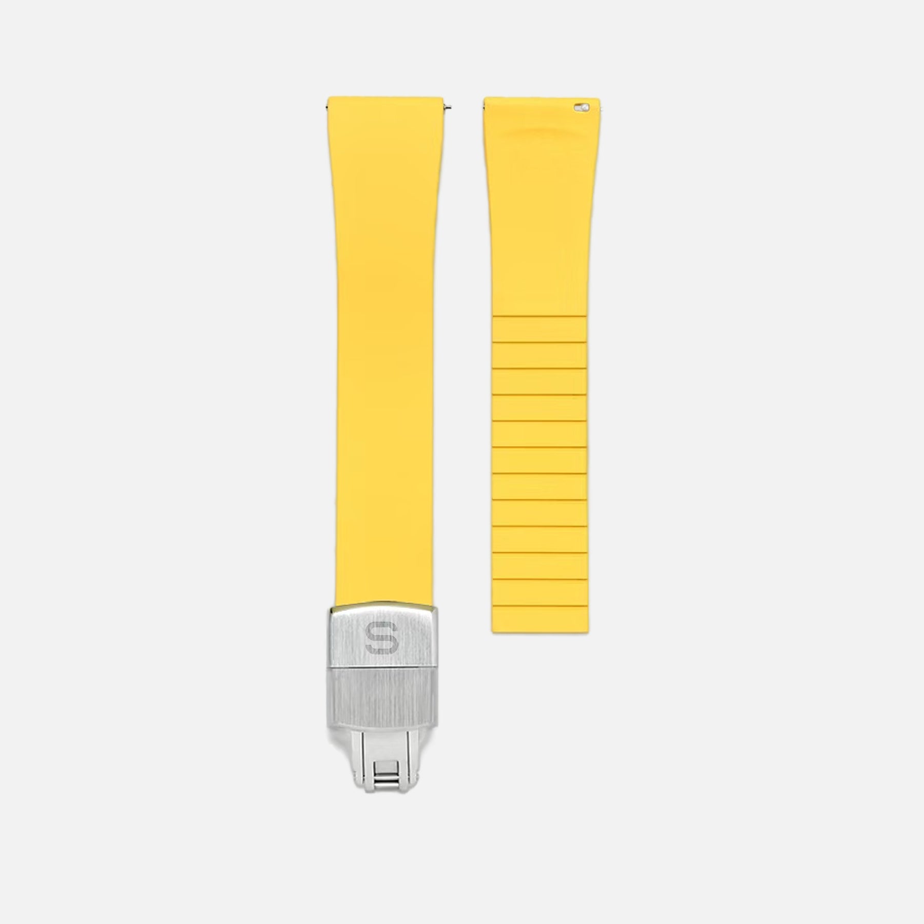 Slick FKM rubber strap 18mm Yellow