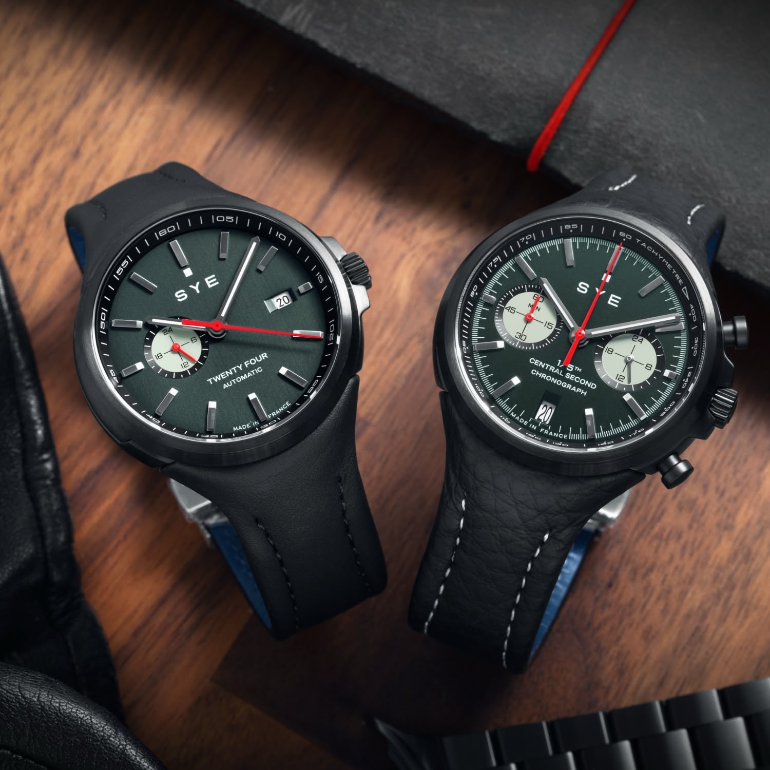 Automatic 24 [CUT 7] steel watch in black DLC