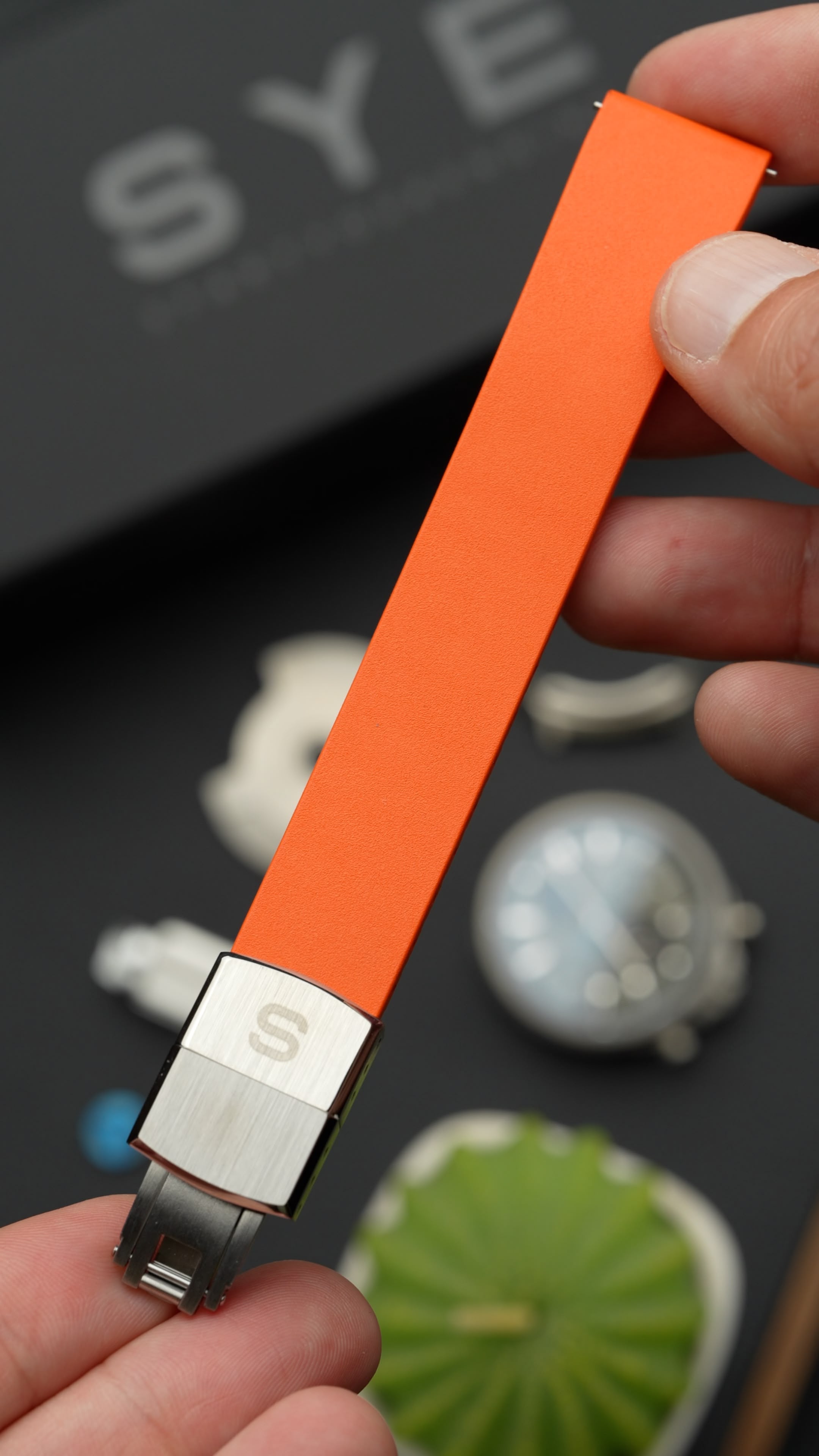 Bracelet Slick en caoutchouc FKM 18mm Orange