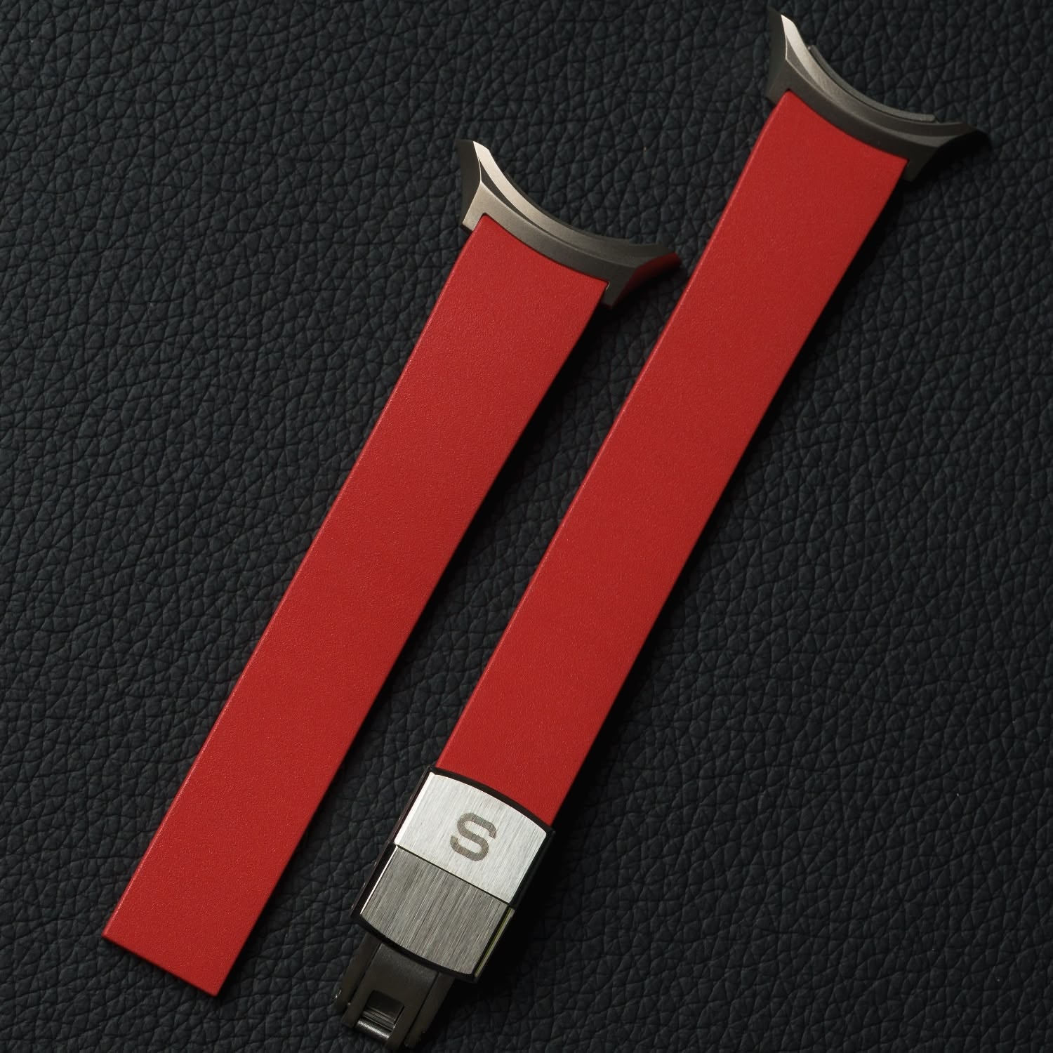 Bracelet Slick en caoutchouc FKM 18mm Rouge