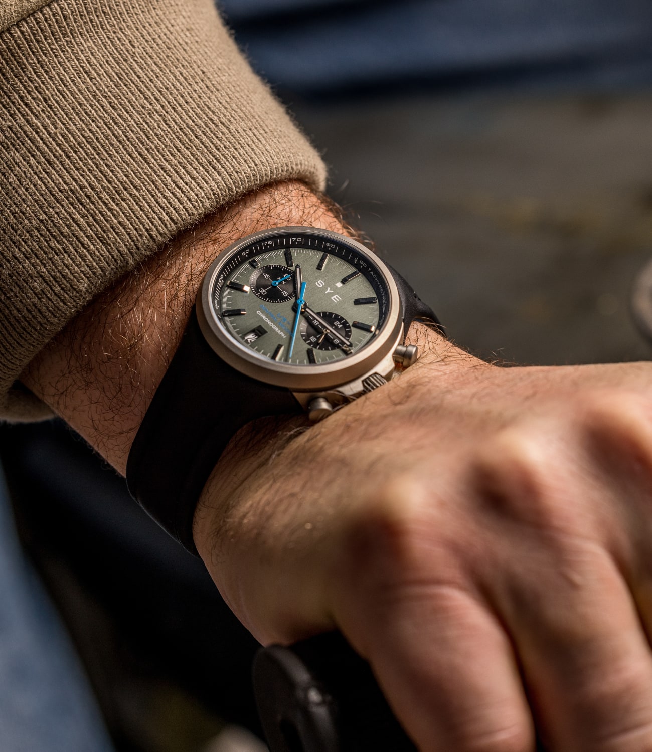 SYE watch chronograph bullitt titanium