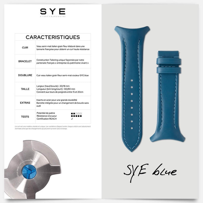 Fastback Premium strap [SYE blue]-[variant_title]-sye-start-your-engine-watches-montres