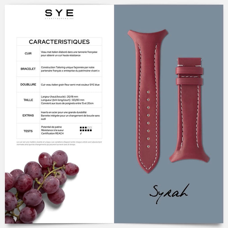 Fastback Premium strap [Syrah]-[variant_title]-sye-start-your-engine-watches-montres