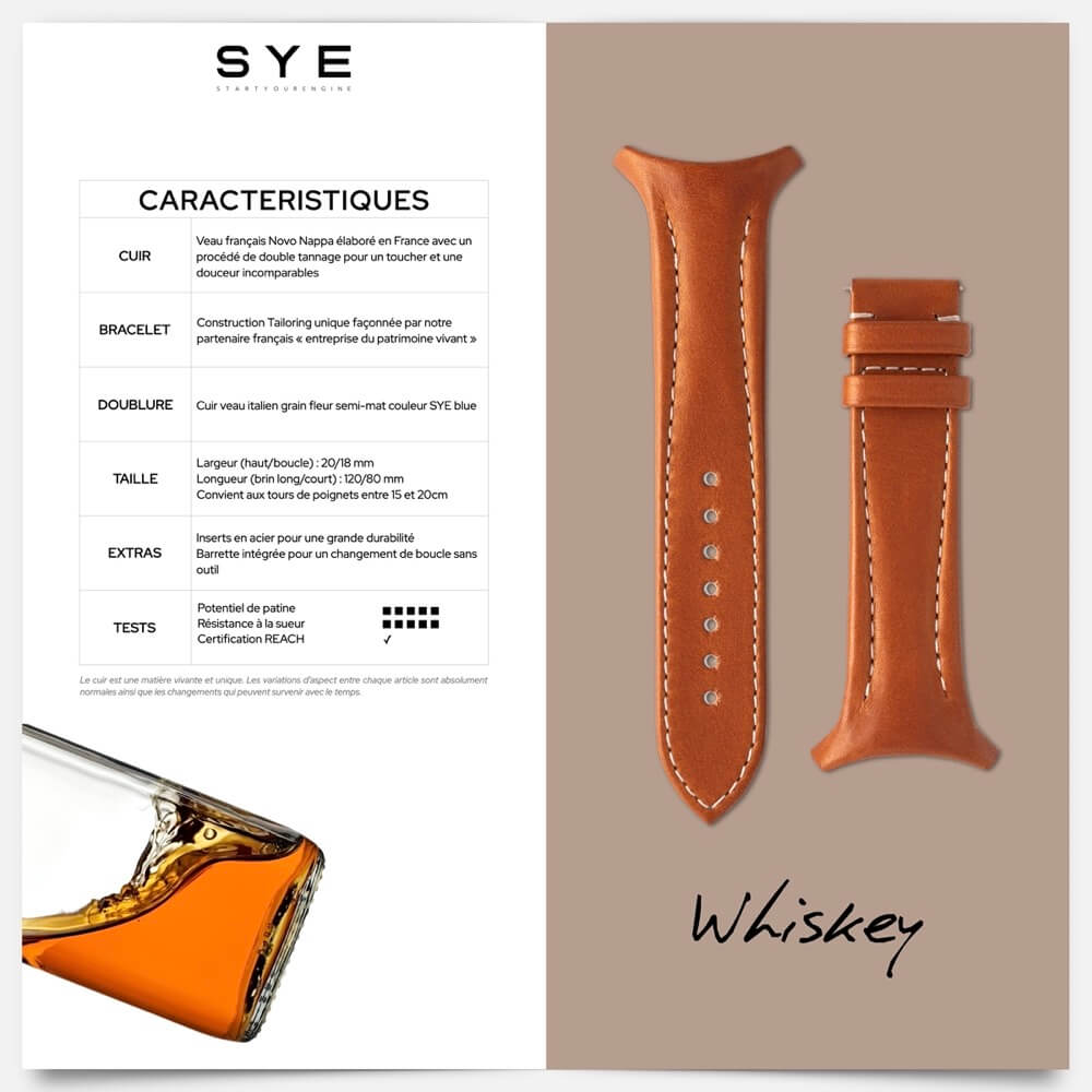 Fastback Premium bracelet [Whiskey]-[variant_title]-sye-start-your-engine-watches-montres
