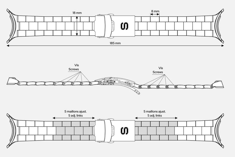 Fastback™  Chain technical drawings schema technique