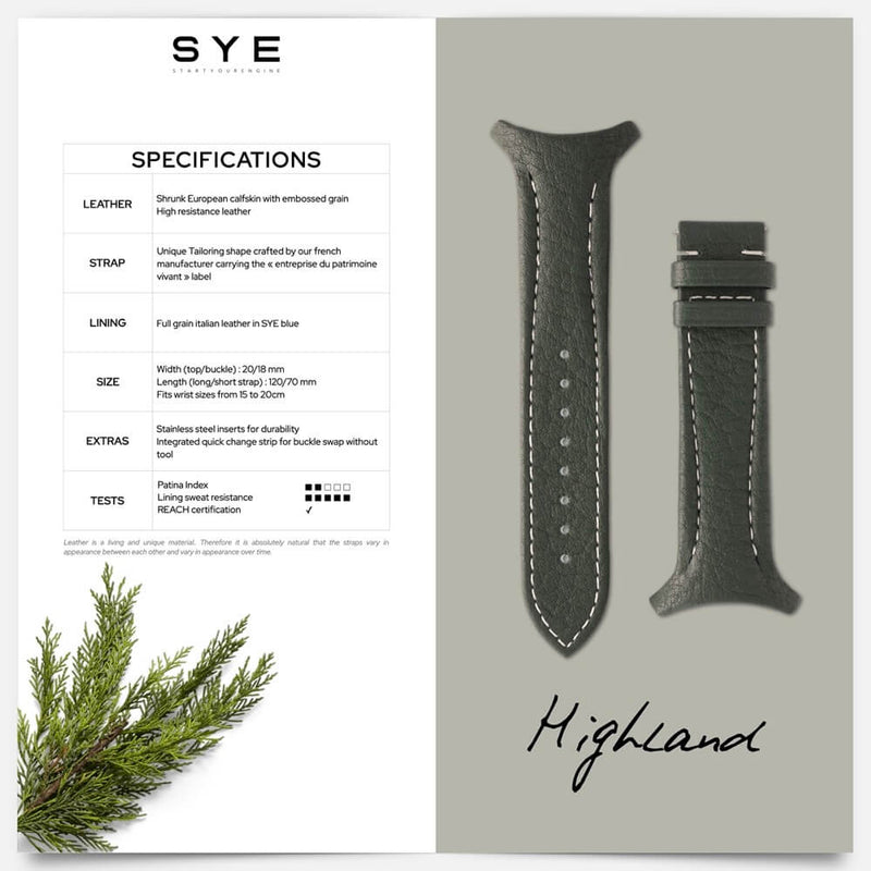Fastback Premium strap [Highland]-[variant_title]-sye-start-your-engine-watches-montres