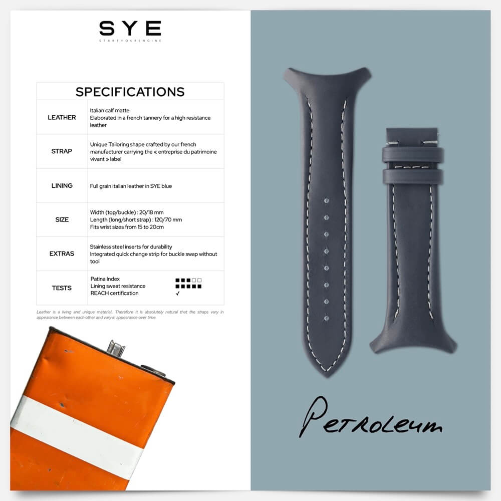 Fastback Premium bracelet [Petroleum]-[variant_title]-sye-start-your-engine-watches-montres
