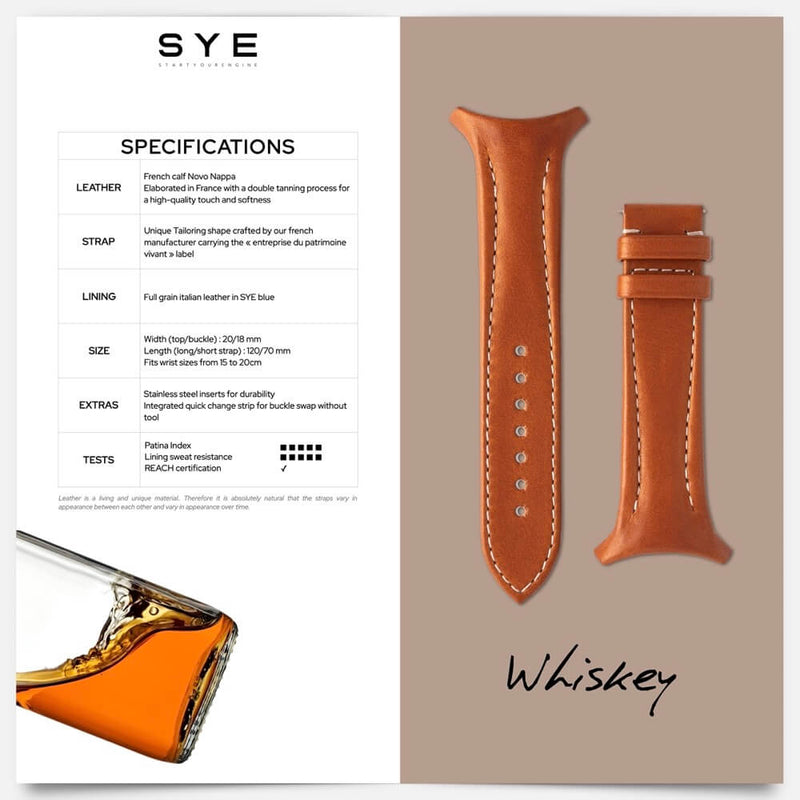 Fastback Premium strap [Whiskey]-[variant_title]-sye-start-your-engine-watches-montres