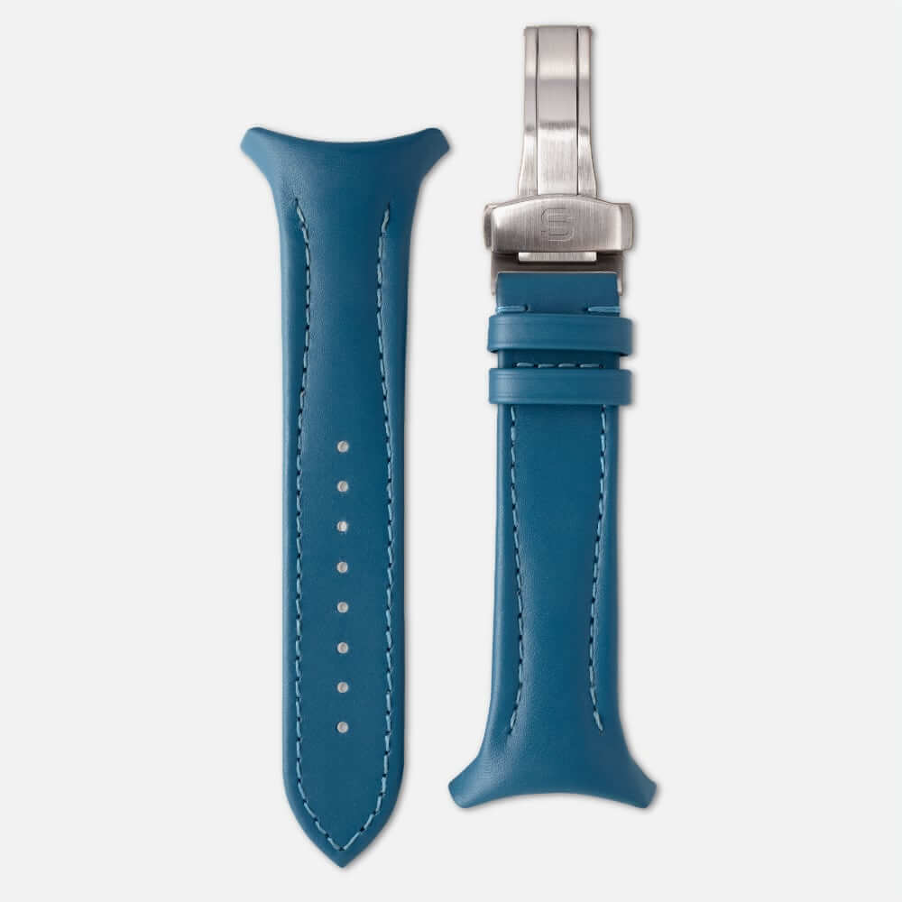 Fastback Premium strap [SYE blue]-Strap + folding clasp-sye-start-your-engine-watches-montres