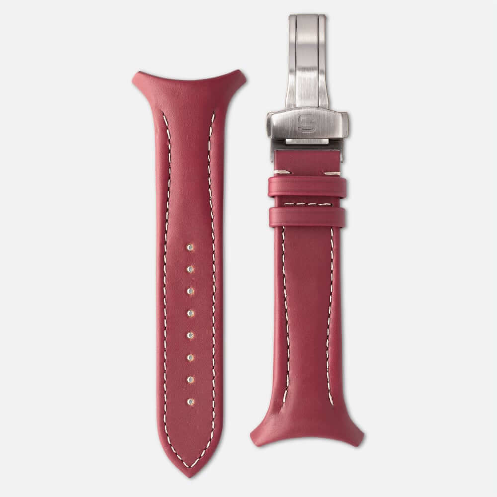 Fastback Premium strap [Syrah]-Strap + folding clasp-sye-start-your-engine-watches-montres